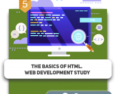 The basics of HTML. Web development study - Programming for children in Plantation