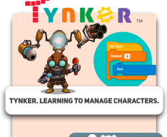 Tynker. Learning to manage characters.  - Programming for children in Plantation